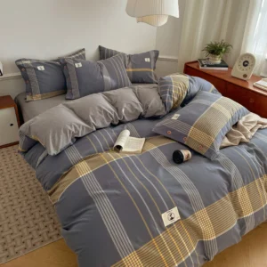 Bed sheet 100% cotton button-down yarn-dyed cotton series（1