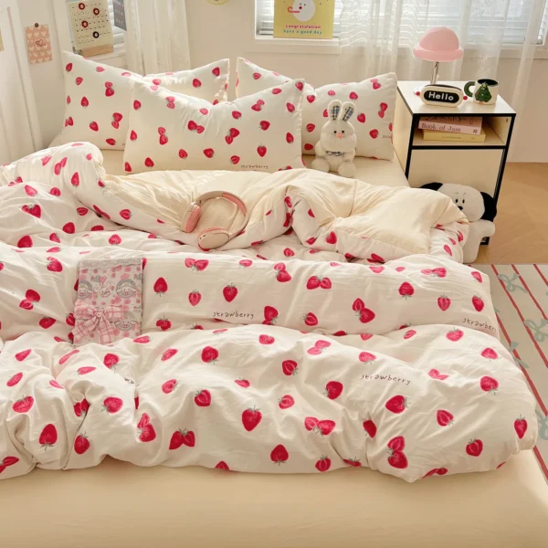 Cartoon fresh washed cotton (four-piece set) (5)