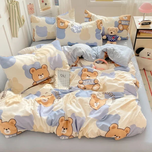 Cartoon fresh washed cotton (single quilt cover) (1)