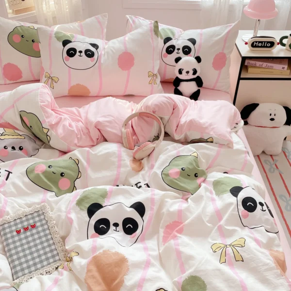 Cartoon fresh washed cotton (single quilt cover) (13)