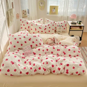Cartoon fresh washed cotton (single quilt cover) (5)
