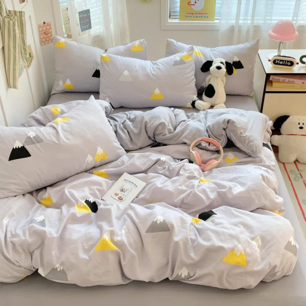 Cartoon fresh washed cotton (single quilt cover) (9)