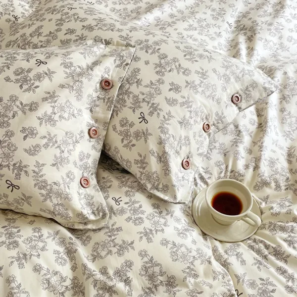 Cotton 13070 Button 100% Cotton (Quilt Cover Fitted Sheet) (6)