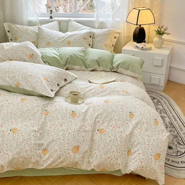 Cotton 13070 button style 100% cotton (four-piece set) (4)