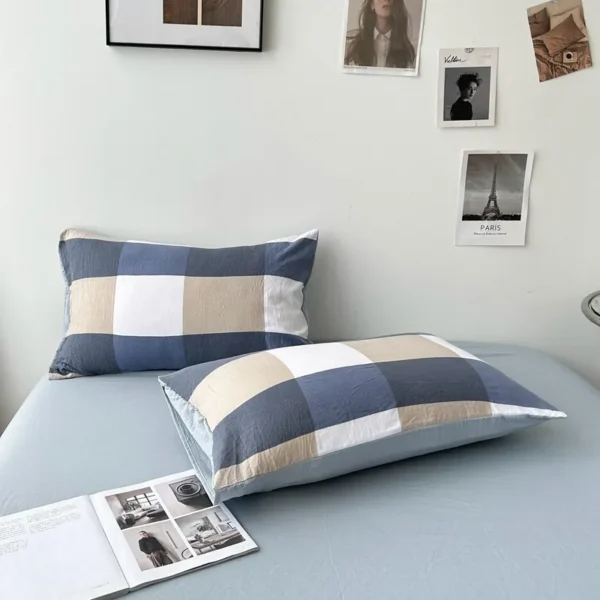 MUJI printed washed cotton (single Pillowcase) (8)