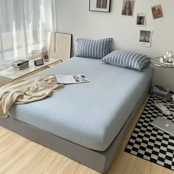 MUJI printed washed cotton (single fitted sheet) (4)