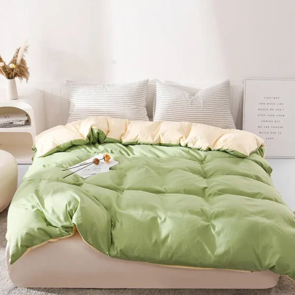 Solid color double washed cotton (single quilt cover) (5)
