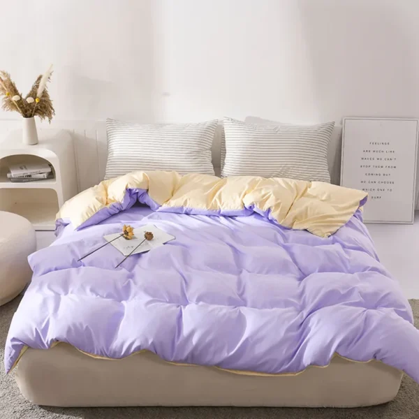 Solid color double washed cotton (single quilt cover) (7)