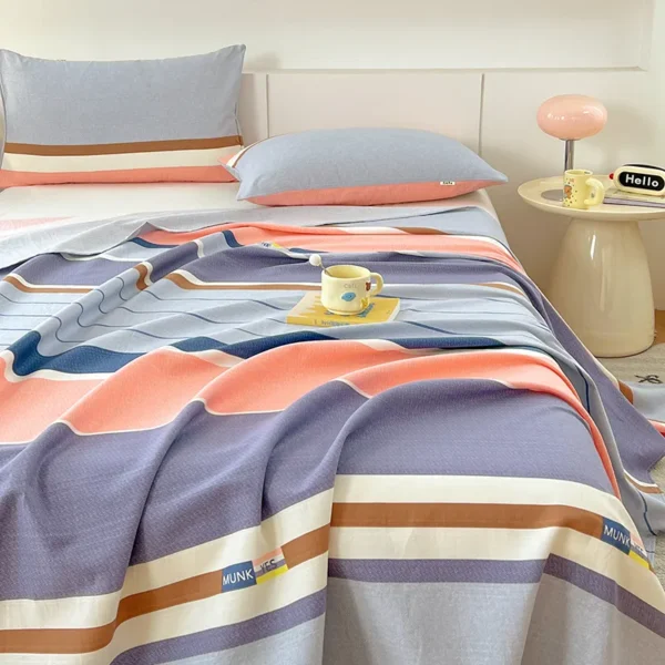 Three satin stripes old coarse cloth（sheets） (9)