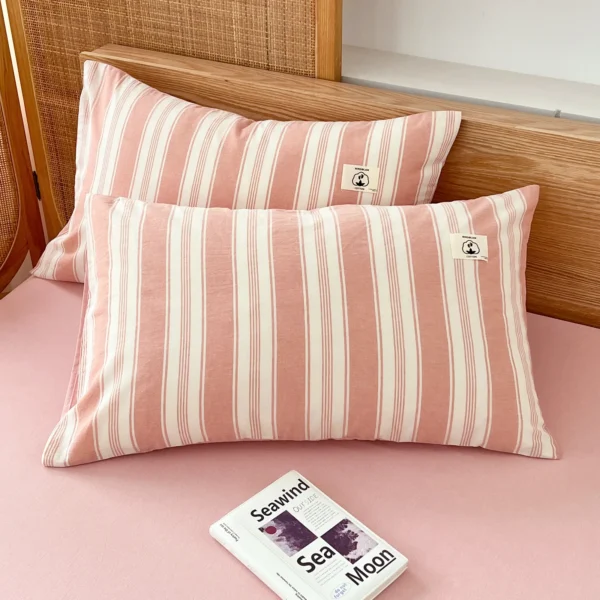 Yarn-dyed cotton series 100% cotton pillowcase (1)