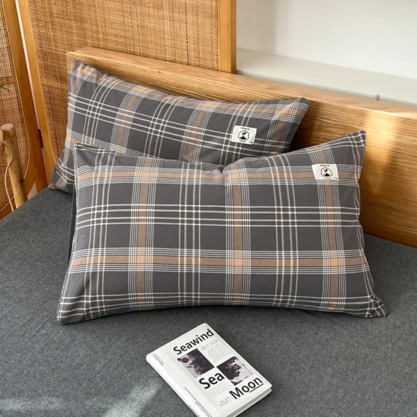 Yarn-dyed cotton series 100% cotton pillowcase (2)