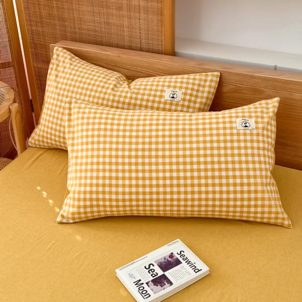 Yarn-dyed cotton series 100% cotton pillowcase (7)