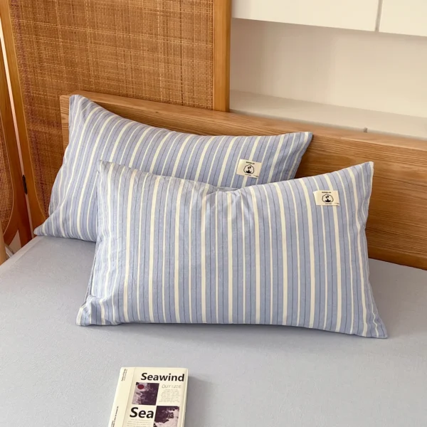 Yarn-dyed cotton series 100% cotton pillowcase (8)