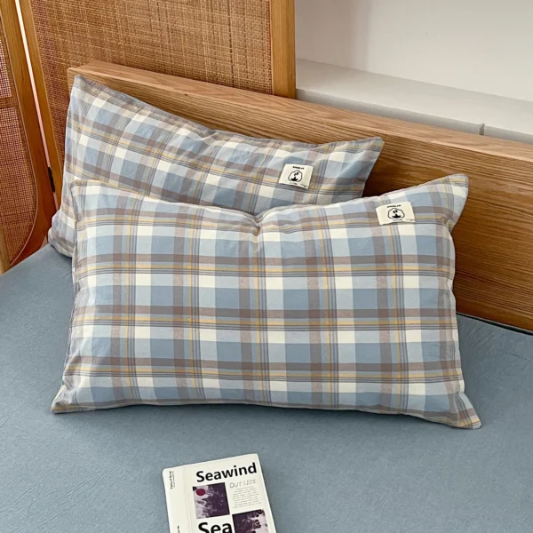 Yarn-dyed cotton series 100% cotton pillowcase (9)