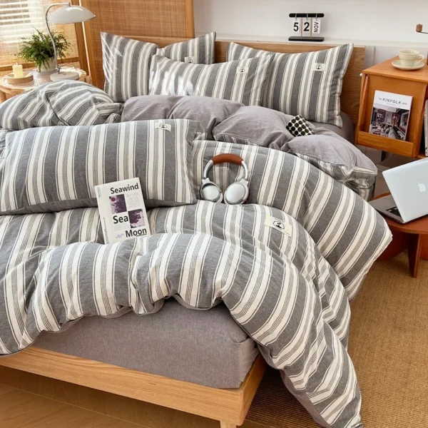Yarn-dyed cotton series 100% cotton quilt cover (1)