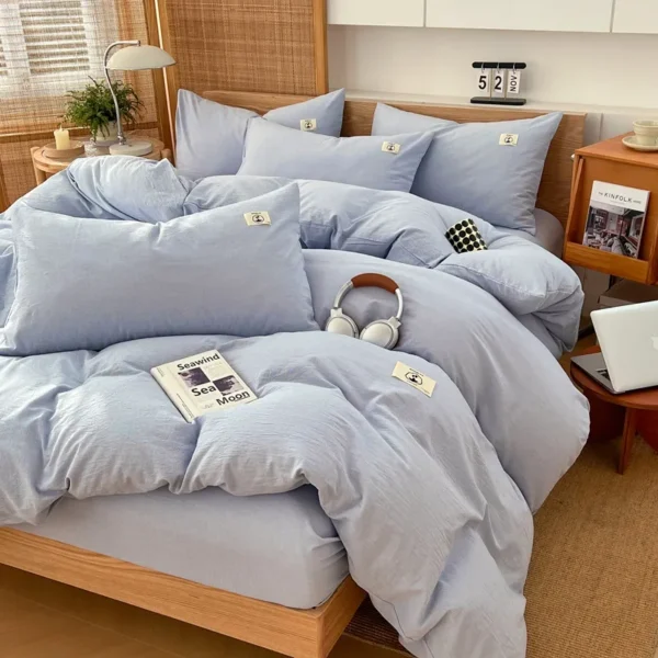 Yarn-dyed cotton series 100% cotton quilt cover (12)