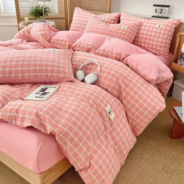 Yarn-dyed cotton series 100% cotton quilt cover (4)