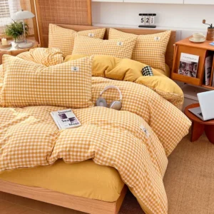 Yarn-dyed cotton series 100% cotton quilt cover (7)